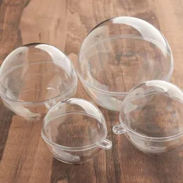 Inne świąteczne materiały imprezowe 24 piłki DIY 80 mm choinka wisząca piłka przezroczysta akrylowa przezroczysta plastikowa ozdoba wypełniająca 230209