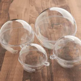 Andra festliga festförsörjningar 24 bollar mycket diy 80mm julgran hängande boll transparent akryl klar plastfyllningsbar prydnad 230209