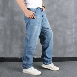 Мужские джинсы мужская хип-хоп брюшной брюки Скейтборд свободные джинсовые брюки мужская уличная одежда простые сплошные плюс 30-46