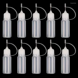 Storage Bottles 10Pcs 10ML PE Glue Applicator Needle Squeeze Bottle For Paper Quilling DIY Scrapbooking Crafts THRK889