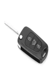 CAR AUTO 3 -knappar Flip Remote Key FOB Shell Case Black Replacement Fit For Kia Rondo1702437