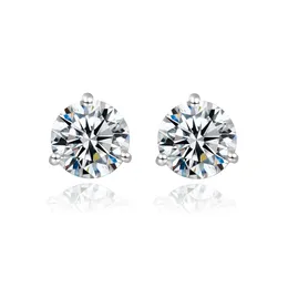 Orecchini per borchie moissanite marca di marca europea di moda europea femminile femminile moissanite s925 orecchini squisiti d'argento feste di nozze femminile per il regalo di San Valentino SPC