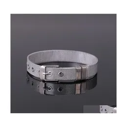 Charm Bracelets Stainless Steel Jewelry Band Strap Wrist Bracelet Bangle Yzedibleshop Drop Delivery Dhjng