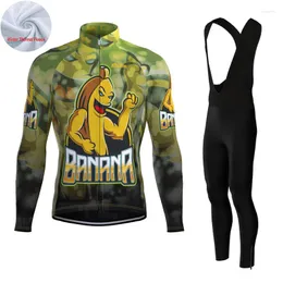Yarış setleri Lairschdan Abbigliaento MTB Invernale Uomo Sıcak Bisiklet Kiti Giyim Kiti Erkek Bisiklet Jersey Termal Fleece Bike Giyim Bisikletçi Takım