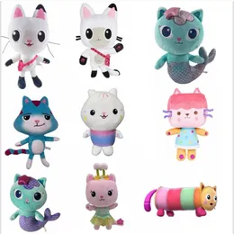 10 estilo 30-40 cm Gabby Doll House Gabby's Dollhouse Backpack Cat Plush Toy Dolls Crian￧as meninos meninas Toys329i