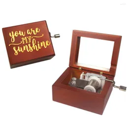 Decorative Figurines Sinzyo Handmade Wooden You Are My Sunshine Music Box Birthday Gift For Christmas/Birthday/Valentine's Day Boxs