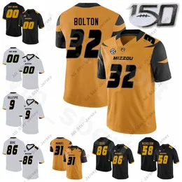 Abbigliamento da football americano da college Abbigliamento da football americano da college NCAA Missouri Tigers 86 Tauskie Dove Jersey Football College 32 Nick Bolton 11 Devin Nicholson 3 Marte