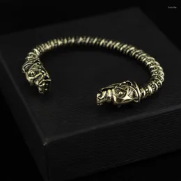 bangle dia 8cm سوار الفايكنجس اثنين من رأسه فينرير فايكنغ شعار رجالي المجوهر