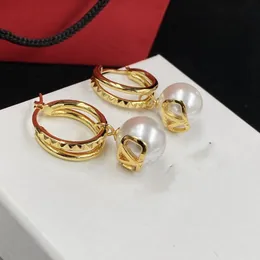 2023 Orecchini nuovi orecchini perle semplici designer di marchi di lusso Orecchini da donna con scatola di fascia alta