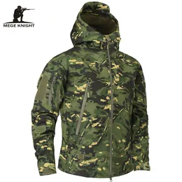 Jackets masculinos MEGE Brand Round Clothing Autumn Milite Military Camuflage Jacket Fleece Roupas Tactical MultiCam Camouflage Windbreakers 230210