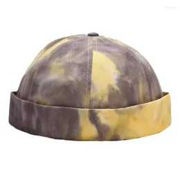 Berets retro beanie marynujący kapelusz doker cap bawełna Brimless z regulowanym wystrojem hip hopowym żeńska kobieta