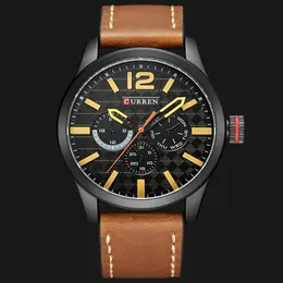 2018 New Luxury Brand Curren Analog Sports Watch Leather Strap Quartz Men Wristwatch Relogio Masculino Horloges Mannens Saat2839