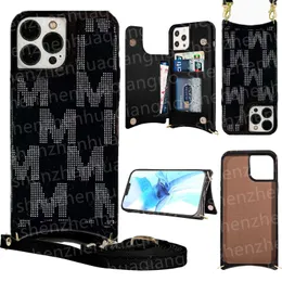 Projektant mody Flip Portfel Telefle Pose Iphone 14 14pro 14plus 13 13pro 12 Mini 12pro 11 11pro X XS Max XR 8 7 Plus Shell PU skórzany uchwyt kieszonkowy kieszonkowy okładka