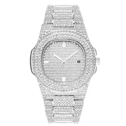 Целая дешевая мода Мужчины Женщины смотрят алмаз дизайнерские часы, часы из нержавеющей стали, кварцевое движение мужской женский подарок W229H