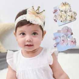 Hair Accessories Baby Headband Sock Set Gift Box Headwear Kids Born Stuff Girl For Girls Small Hairband Babygirl Bows