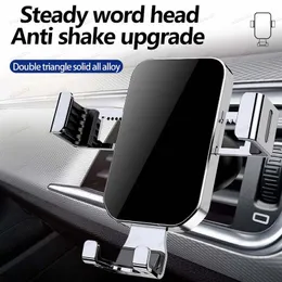 Spiegeldesign-Handyhalterungen für die Lüftung im Auto, um 360 Grad drehbare Halterung, Handy-Schwerkrafthalterung, Auto-Handyhalter