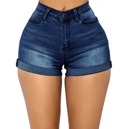 Jeans summer shorts crimped jeans shorts high waist tight hot pants DK004