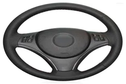 Steering Wheel Covers Black PU Faux Leather Handstitched Car Cover For M Sport 1 Series E87 E81 E82 E88 120i 130i 120d X1 E846305055