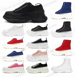 Fashion Classic Canvas Zapatos de gran tama￱o Plataforma Slick Platform Royal Royal High Black White Women Lace Up Canva Boots Casual Sneakers ESPADRILLE H3P1#