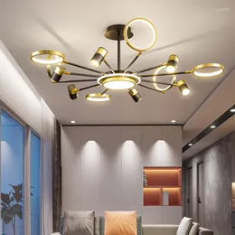 Pendant Lamps Black/Gold High End LED Living Room Bedroom Kitchen Villa Premium Lamp Indoor Lighting Fixtures