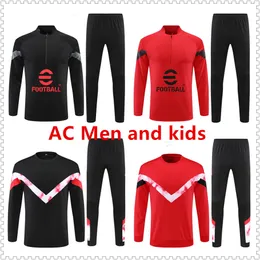 22 23 Designer Half Zipper Tracksuit Retro Tuta Maglia Training Survetement Camiseta Chandal Kit Men och barn