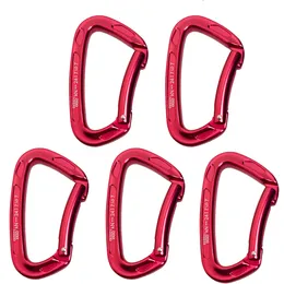 Corde Imbracature e fettucce 25PCS 24KN Cancello piegato Alpinismo all'aperto Arrampicata Moschettone Alpinismo Discesa in corda doppia Salvataggio Speleologia Chiusura in alluminio 230210