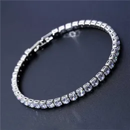 Link Cadeia de 4/5mm de pulseira de tênis de zircônia cúbica pulseira gelada pulseira de corrente para homens para homens homens cor de cor de prata de cor para homens de pulseira jóias de correntes de braceletes G230208