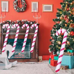 Party Decoration Christmas Canes For Home Outdoor Inflatable Balloons Tree Ornaments 2023 Kids Gift