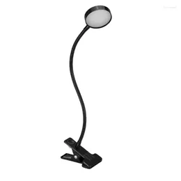 Table Lamps Salon Lamp Light LED Clamp Reading Desk USB For Precision Work (Black)