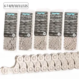 Mountain 6 7 8 9 10 11 12 SPEED MTB Silver Silver Bicycle 116 Links Road Bike Chains 0210