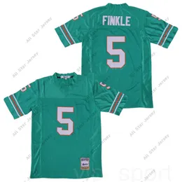 American College Football Wear Miami The Ace Ventura Jim Carrey Teal 5 Ray Finkle Movie Football-Trikot, grüne Farbe, Team, alle Nähte, atmungsaktiv, reine Baumwolle, gute Qualität