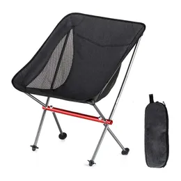 Camp Furniture Outdoor Ultralight Folding Camping Chair Bearing 150 kg Picknick Vandring Rese Fiskbar Portable Chair Beach Moon Chair 230210
