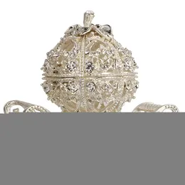 Objetos decorativos Figuras da caixa de bugigangas jóias baús de jóias para presente criativo ornamento de cristal bolsas de abóbora acessórios presentes 230209