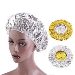2PCS/ロット新しいディープコンディショニングキャップアルミホイル再利用可能なヘアプロセッシングキャップホームサロン用の髪の着色シャワーキャップ