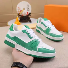 Designer Trainers Causal Shoes Green Platform Sole Sneakers Fashion Luxury Designers Leather Red Blue Leather Overlays Platform Sneakers Size 35-46