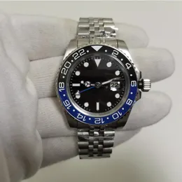 Topselling High Quality Sapphire Wristwatches Blue Luminescent 40mm GMT II 116710 Ceramic Bezel Asia 2813 Mechanical Automatic Men249B