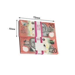 Jogo de papel-moeda Dólar australiano 5/10/20/50/100 AUD Notas Cópia em papel Impressão completa Notas de dinheiro Dinheiro falso Adereços de filmes