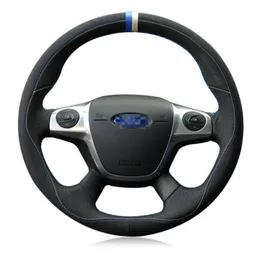 Ford Kuga Focus DIY Handstitched Car Steering Wheel Cover Top Leather295R5912795