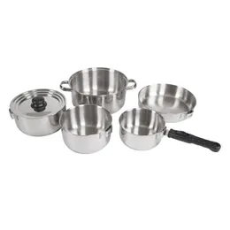 Heavy Duty Stainless Steel Clad Cook Set a compass