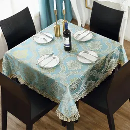 طاولة قطعة قماش أوروبية على الطراز الأوروبي مربع المائدة المنزلية الفريدة القهوة الدانتيل النسيج الصغير