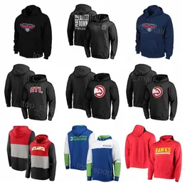 Erkekler gençlik basketbol kamera kırmızısı kapüşonlu forma 22 Lou Williams Hooded 6 Bogdan Bogdanovic hoodies 13 Clint Capela Sweatshirts 15 Onyeka Okongwu 17 Özel İsim Numarası