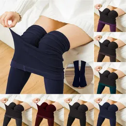 Leggings da donna da lavoro con tasche Esercizio fitness Plus Pantaloni casual solidi Giuntura Set impilato sottile in velluto