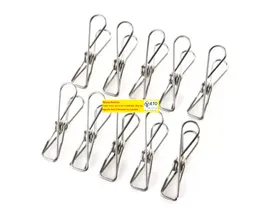 100pcslotExcellent Quality New Arrival Stainless Steel Spring Abbigliamento Calzini Appesi Pioli Clip Morsetti Lavanderia d'argento