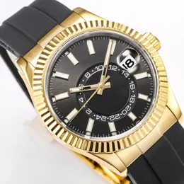 오리지널 박스와 함께 고품질 고급 럭셔리 시계 남성 시계 자동 기계적 시계 고무 스트랩 Montre de Luxe Wristwatch for Men 40mm
