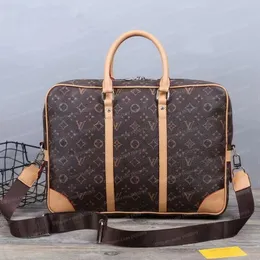 Designer Bag Women Mens Briefcase Bags Luxury Style Handbag Classic Hobo Fashion Bag Purses Wallets Brown Flower Laptop Bag Briefcases Original Dust Bag JN8899