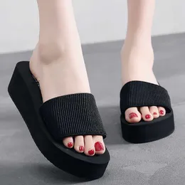 Slippers Female 2021 Summer New Fashion Gladiator Slipper Non-slip Women Sandals Woman Slip On Flats Shoes Size 40 R230208