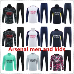 22 23 arsen Pink tracksuit Men Kids 키트 Gunners 트레이닝 복 ODEGAARD THOMAS TIERNEY SMITH ROWE 2022 2023