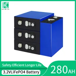 3.2V 280AH Lifepo4 Battery Lithium Iron Phosphate Rechargeable DIY Cell For Solar Battery12V 24V Golf Carts Yacht Boat Forklift