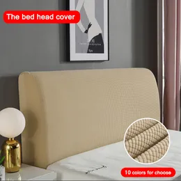 Sängkläder sätter förtjockad elastisk all-inclusive sänghuvud täcker headboard täcke polar fleece för hemma fast färg lång ryggstol täckning vanlig färgad 230211