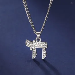 Pendant Necklaces Dawapara Jewish Chai Symbol Necklace Hebrew Word Amulet Traditional Religious Judaic Hanukkah Gift For Men Women